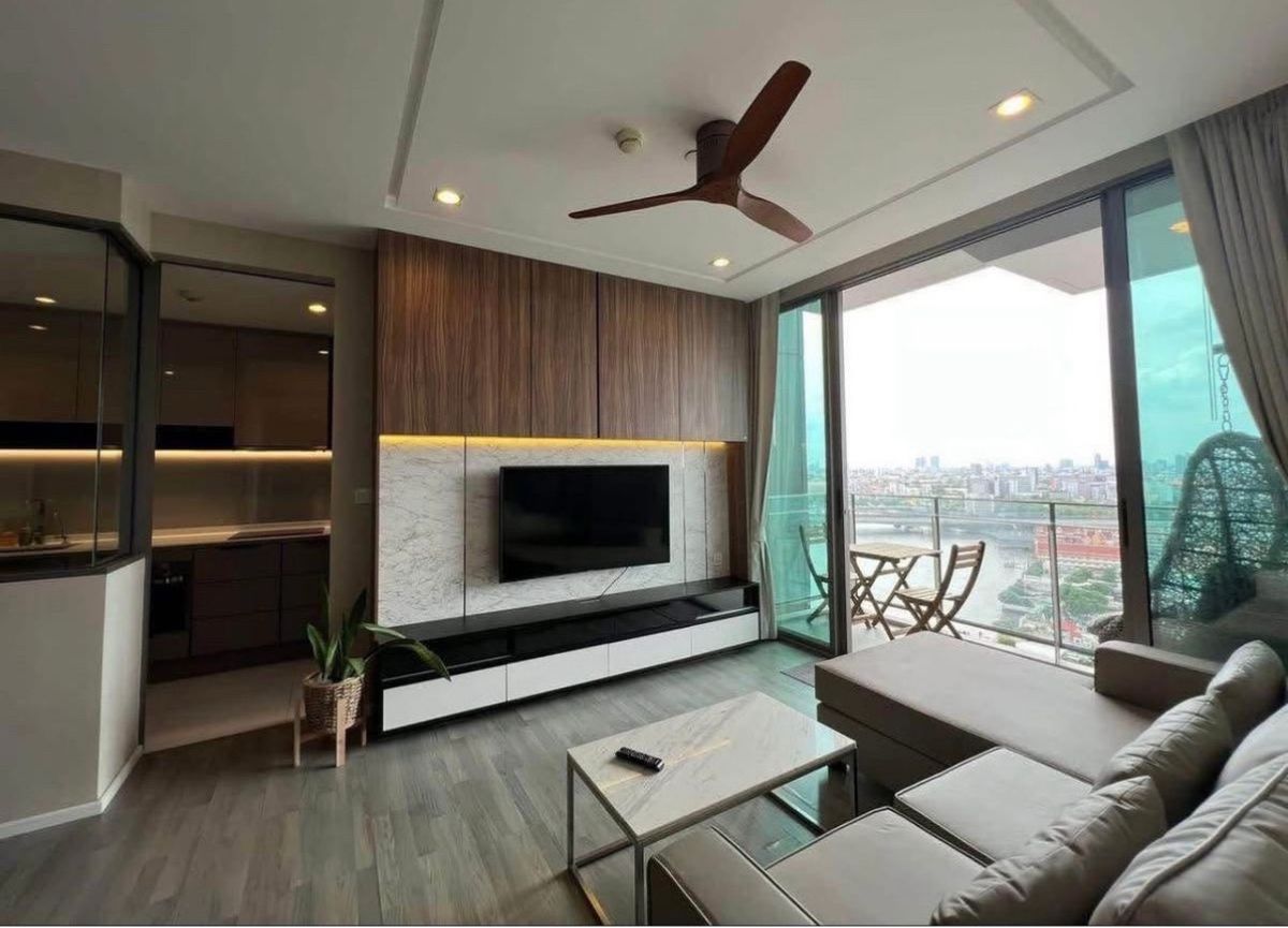 For RentCondoBang Sue, Wong Sawang, Tao Pun : Special rent 2 beds2baths Riverview86 sqm fully furnished and ready to move .Call now 095 654 4949 