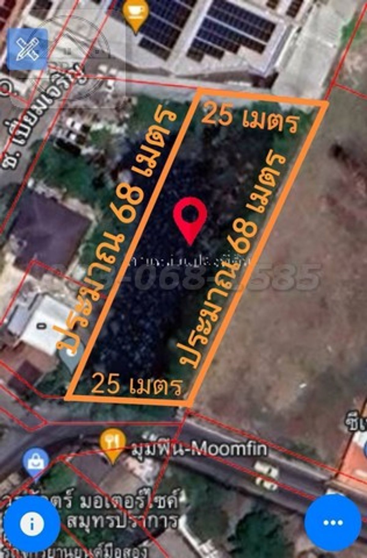 ขายที่ดินสมุทรปราการ สำโรง : ขายที่ดินทำเลทอง ถนนเทพารักษ์​ ซอยจรวิทย์ (เนื้อที่ 1 ไร่ ขาย 15.5 ล้าน) ถนนเทพารักษ์ ตำบลบางพลีใหญ่ อำเภอบางพลี สมุทรปราการ 10540