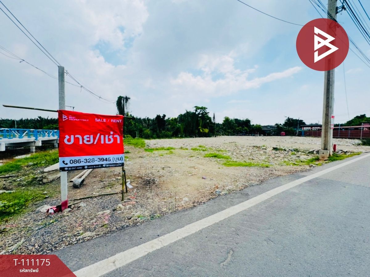 LandSamut Prakan,Samrong : Sell/rent land, area of ​​1 rai 2 ngan 4.0 square wah, Phra Samut Chedi, Samut Prakan, wide page on the road