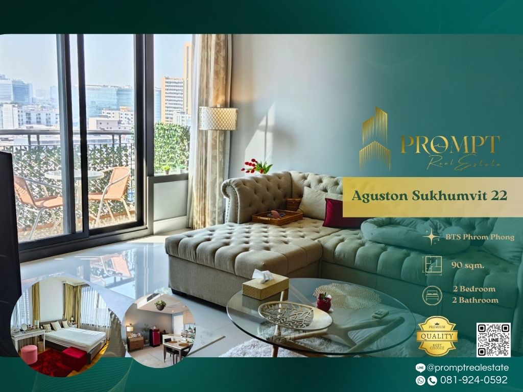 For RentCondoSukhumvit, Asoke, Thonglor : AB05734 - Aguston Sukhumvit 22 :  อกัสตัน สุขุมวิท 22 - MRT Queen Sirikit National Convention Center / Emporium / BTS Phrom Phong