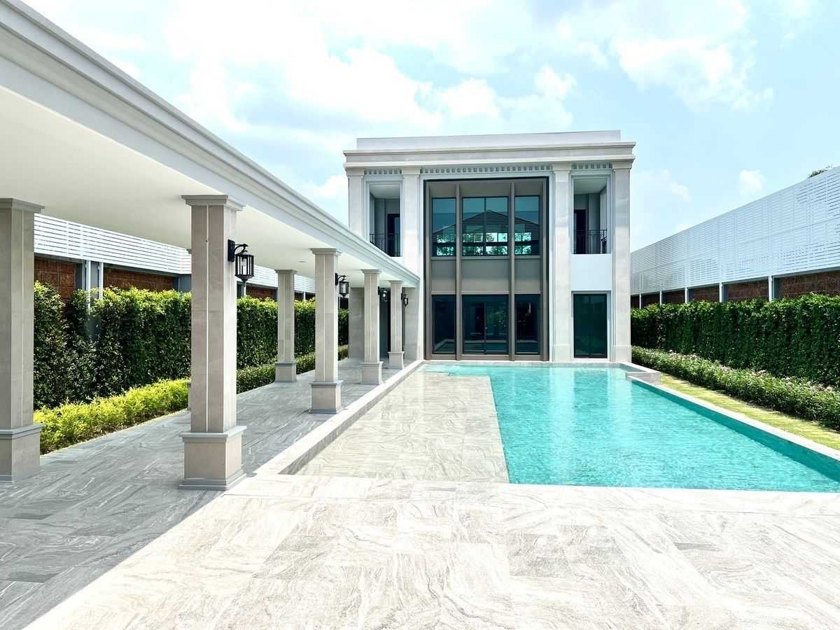 ขายบ้านปิ่นเกล้า จรัญสนิทวงศ์ : 🏛️🏊🏻‍♂️Pool Villa สไตล์คฤหาสน์! บ้านเดี่ยวสุดอลัง บนพื้นที่กว่า 1 ไร่ พร้อมสระว่ายน้ำ 17 เมตร Grand Bangkok Boulevard ราชพฤกษ์ - ปิ่นเกล้า ติดต่อ 📲 095-9299924 (K.เบนซ์) 