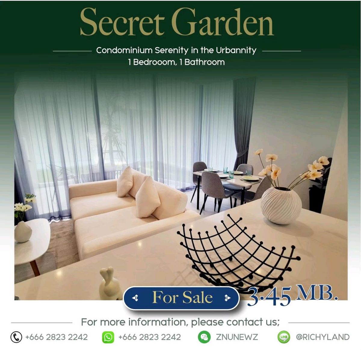 ขายคอนโดพัทยา บางแสน ชลบุรี สัตหีบ : Secret Garden Pattaya – นาเกลือ 
คอนโดใหม่ สไตล์รีสอร์ท ใจกลางพัทยา…เงียบสงบแต่ใกล้ทุกไลฟ์สไตล์