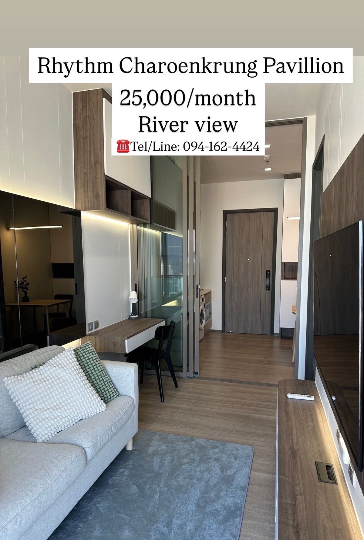 ให้เช่าคอนโดสาทร นราธิวาส : Rhythm Charoenkrung Pavilion,, SPECIAL RENT 25,000/month River&Icon siam view✨ ☎️Call/Line: 094-162-4424