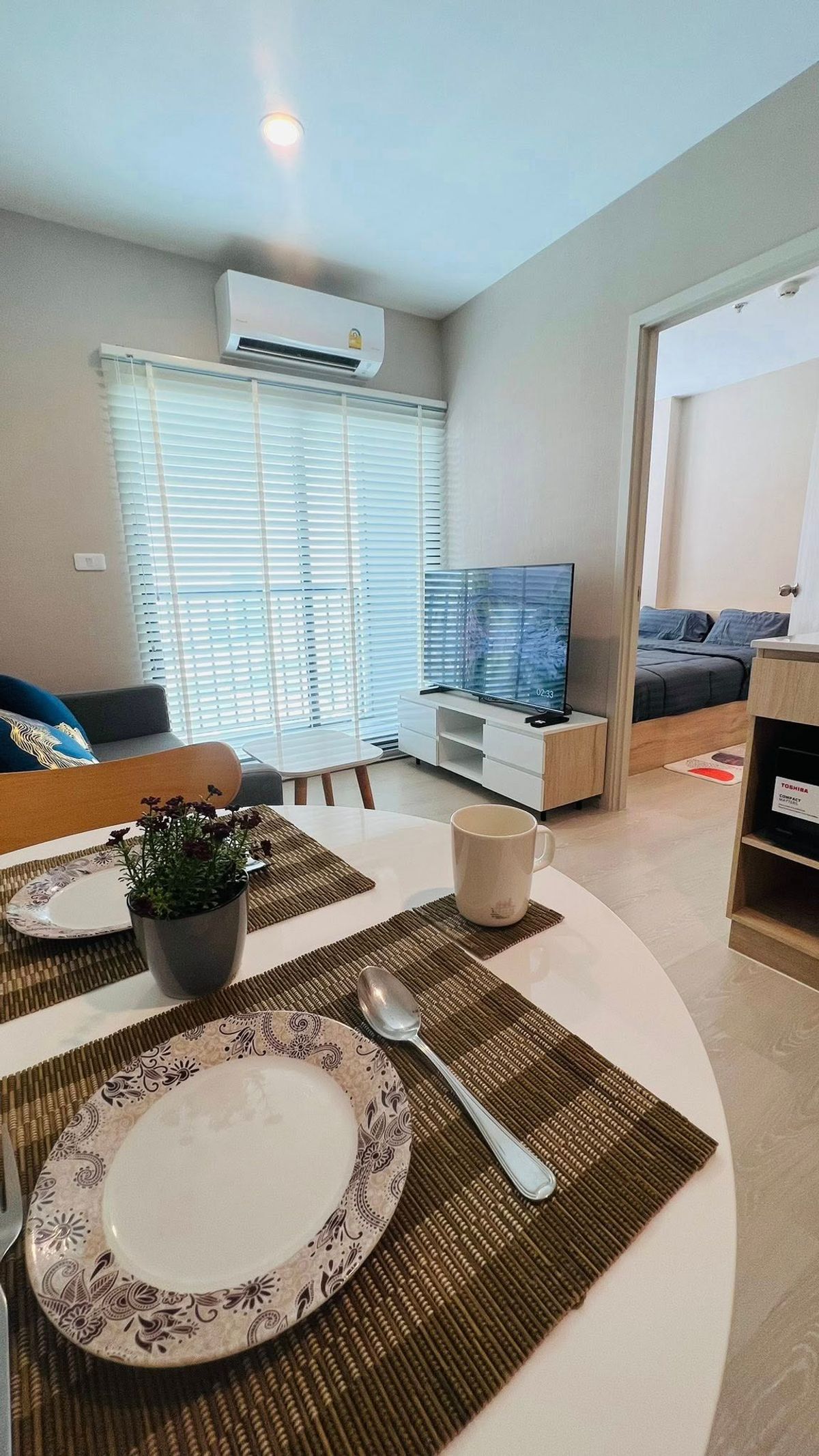 For RentCondoPattanakan, Srinakarin : 🎉FOR RENT & GT; & GT; Nue Noble Srinakarin - Lasalle & GT; & GT; 💥🚩 North, 40th floor, wide room, furniture, MRT Srilasal #LV-MO1902