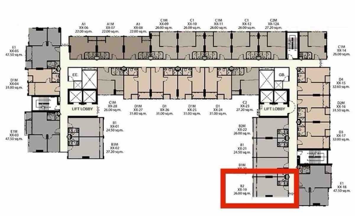 For SaleCondoBang Sue, Wong Sawang, Tao Pun : Selling a high corner room at loss