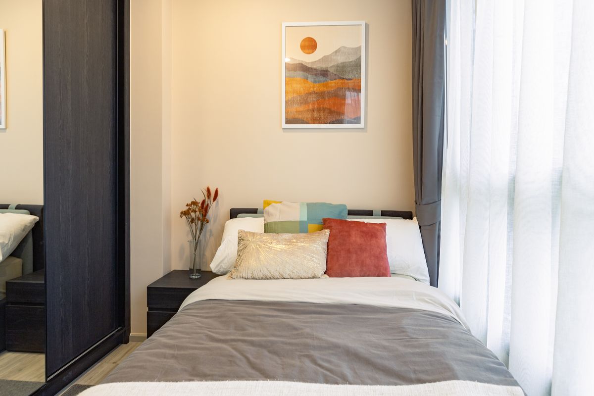 CondoRatchadapisek, Huaikwang, Suttisan : 🌟 XT Huai Khwang | 2 bedrooms, corner room, 3 side, next to the garden | Sell or rent long -term, special price! 🌟 📍 Size 51 sq.m. | 2 bedrooms / 1 bathroom | Fully Furnished ready 📍 corner room, 3 sides, next to the garden, the ground floor is private, w