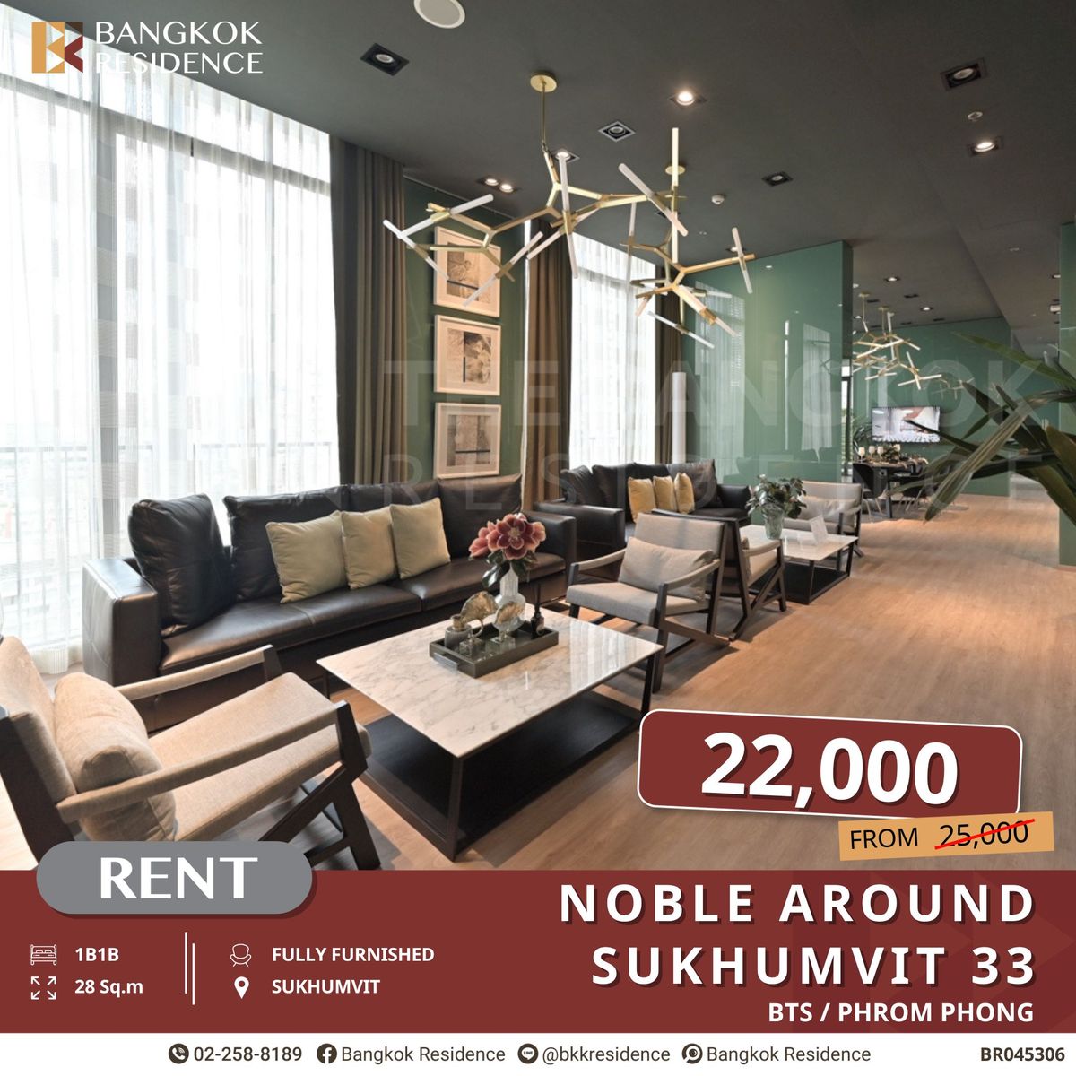 For RentCondoSukhumvit, Asoke, Thonglor : Noble Around Sukhumvit 33 Condo for Rent, Prime Lifestyle Location Near BTS Phrom Phong