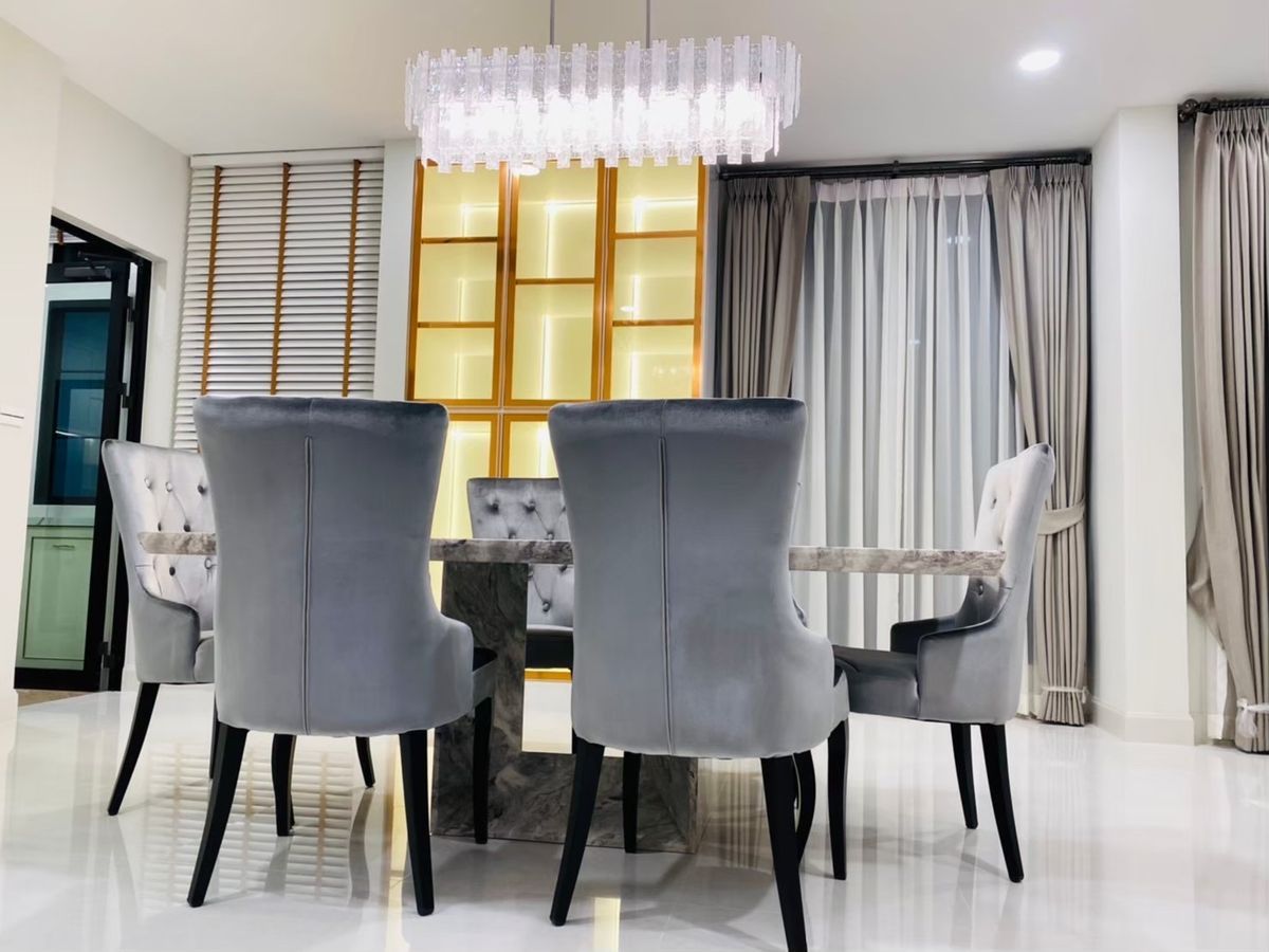 For RentTownhomePattanakan, Srinakarin : 🔥 Luxury French-Style Home for Rent at Nantawan Rama 9 | Elegantly Furnished, Prime Corner Unit Near Clubhouse — Private & Move-In Ready!