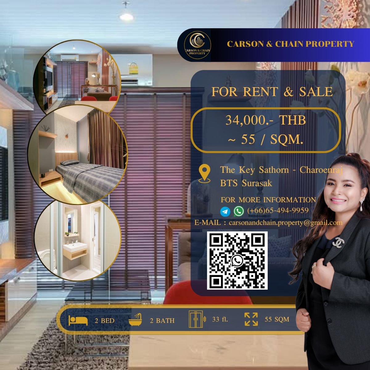 คอนโดสาทร นราธิวาส : The Key Sathorn - Charoenraj 