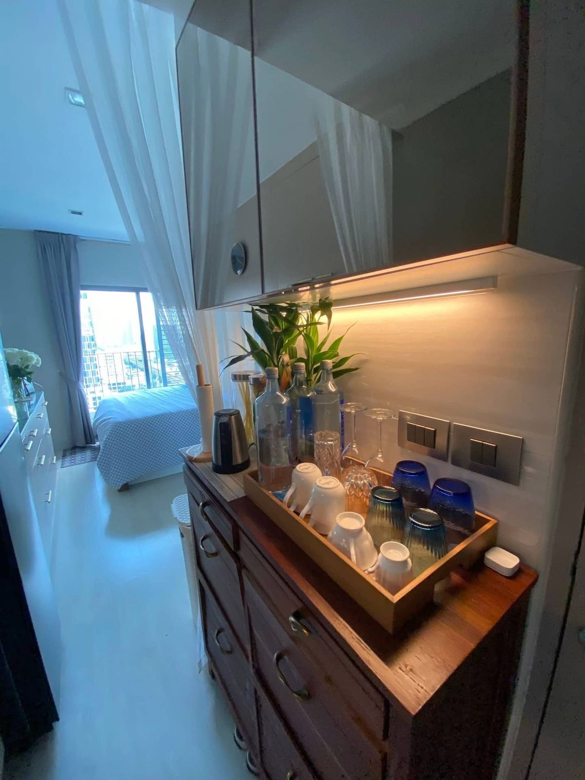 For RentCondoOnnut, Udomsuk : For rent 📍IDEO Mobi Sukhumvit 📍 Fully furnished and equipped with electrical appliances, near BTS On Nut