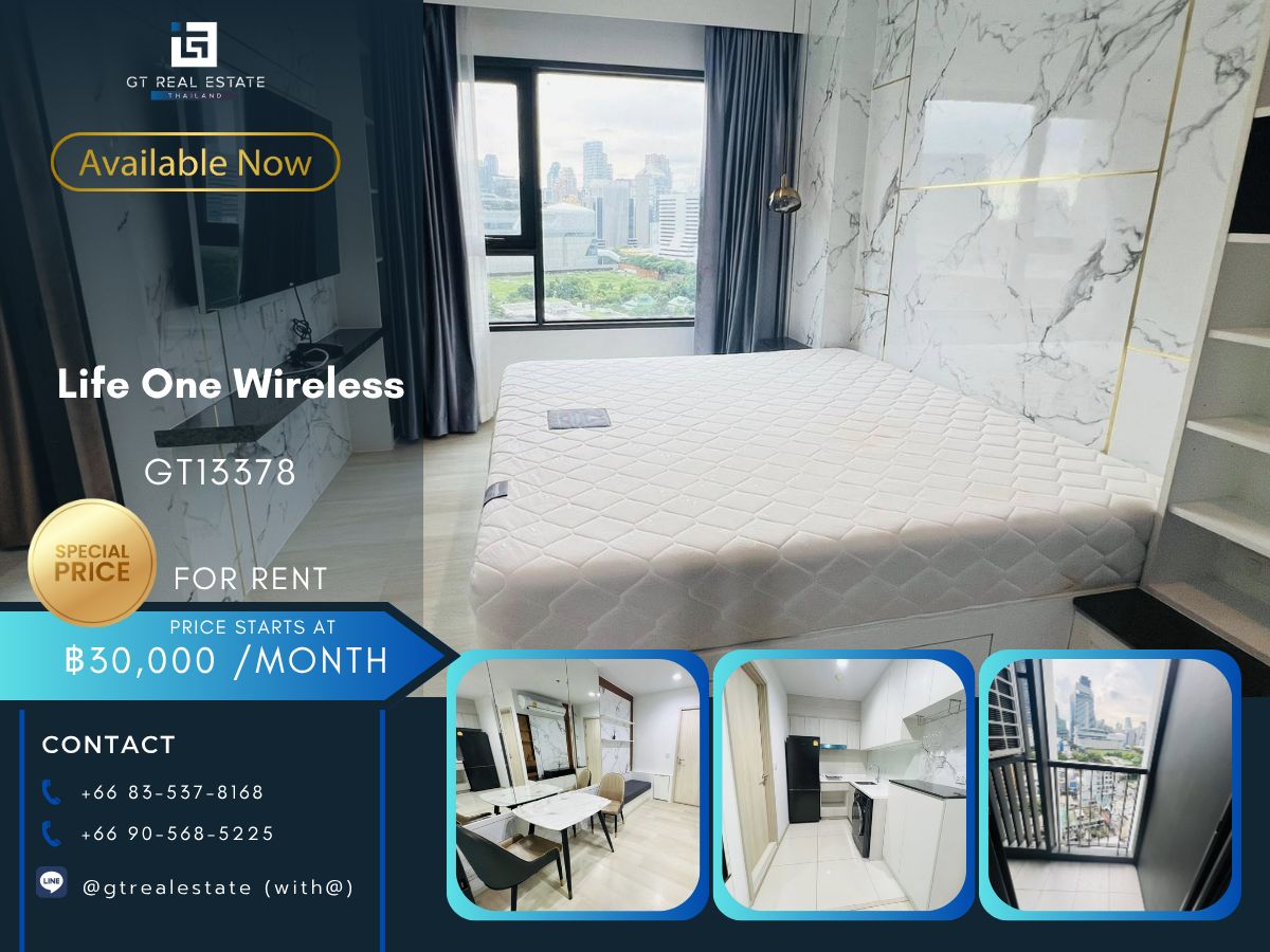 ให้เช่าคอนโดวิทยุ ชิดลม หลังสวน : คอนโด  Life One Wireless เดินทางสะดวก ใกล้รถไฟฟ้าบีทีเอส มีรถรับส่ง เฟอร์นิเจอร์ครบ พร้อมอยู่ทันที