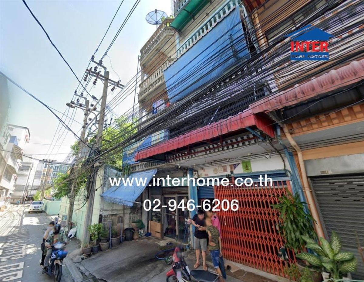 For SaleShop HouseRama9, Petchburi, RCA : Commercial building 3.5, 17 sq.w., commercial building behind Soi Somchut, Soi Pracha Songkhro 14, Mitmaitri Road, Vibhavadi Rangsit Road, Din Daeng District, Bangkok
