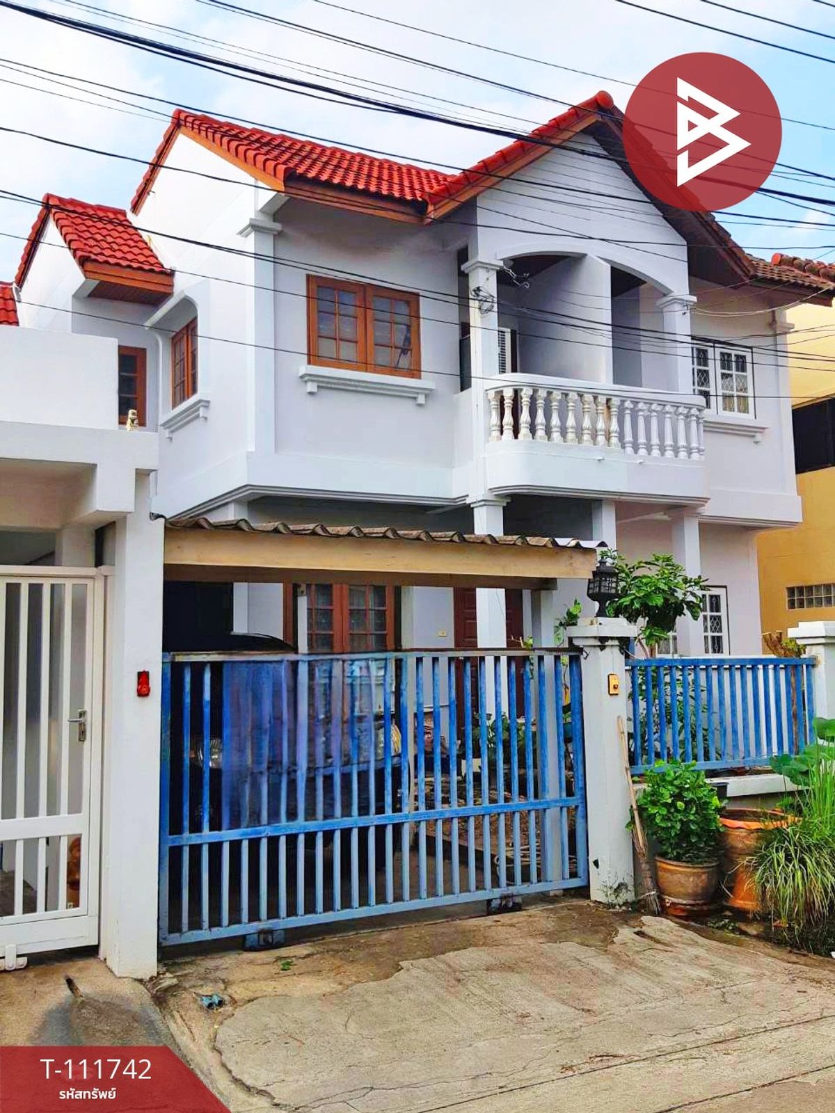 For SaleLadprao101, Happy Land, The Mall Bang Kapi : Twin house for sale, Sriwara Ramkhamhaeng Village 36/1 Bang Kapi, Bangkok