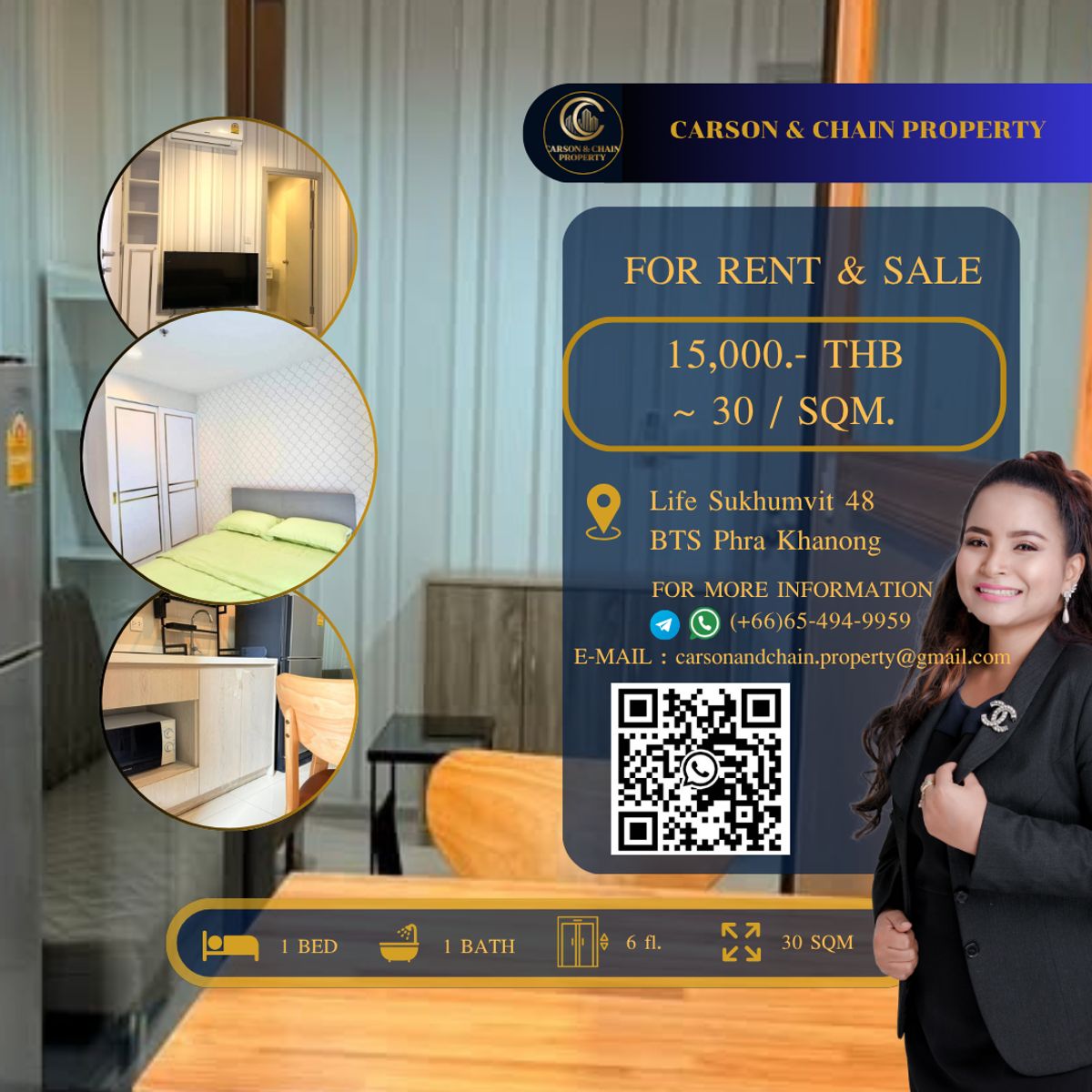 ให้เช่าคอนโดอ่อนนุช อุดมสุข : Life Sukhumvit 48