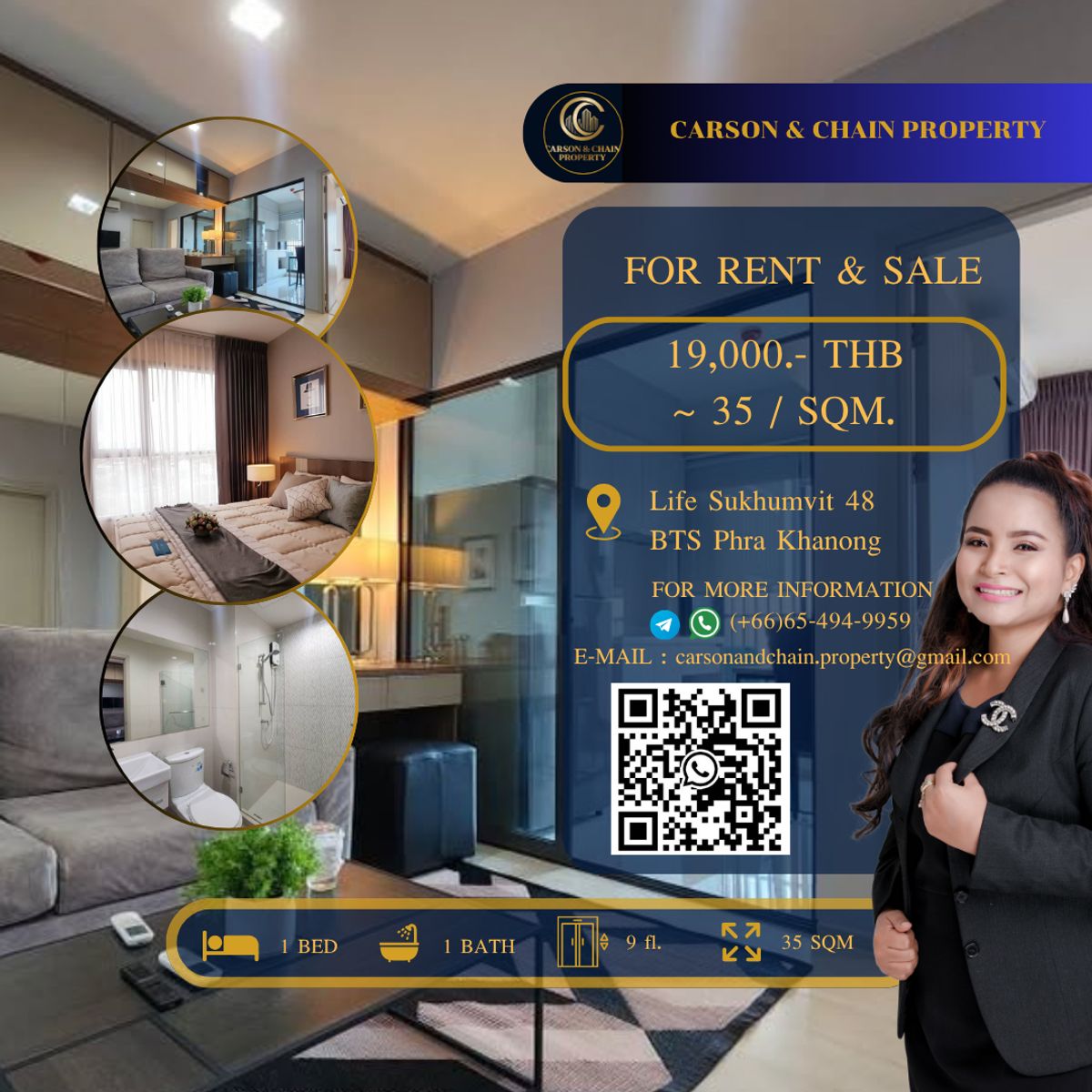 ให้เช่าคอนโดอ่อนนุช อุดมสุข : Life Sukhumvit 48