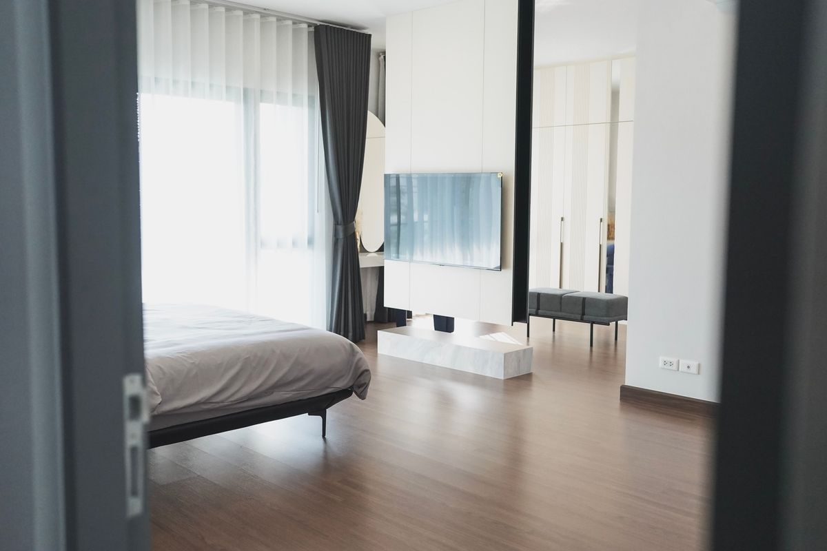 For RentHouseBangna, Bearing, Lasalle : K-6392 Urgent rent! The City Bangna, a new project, newly decorated, ready to be near Bangna.