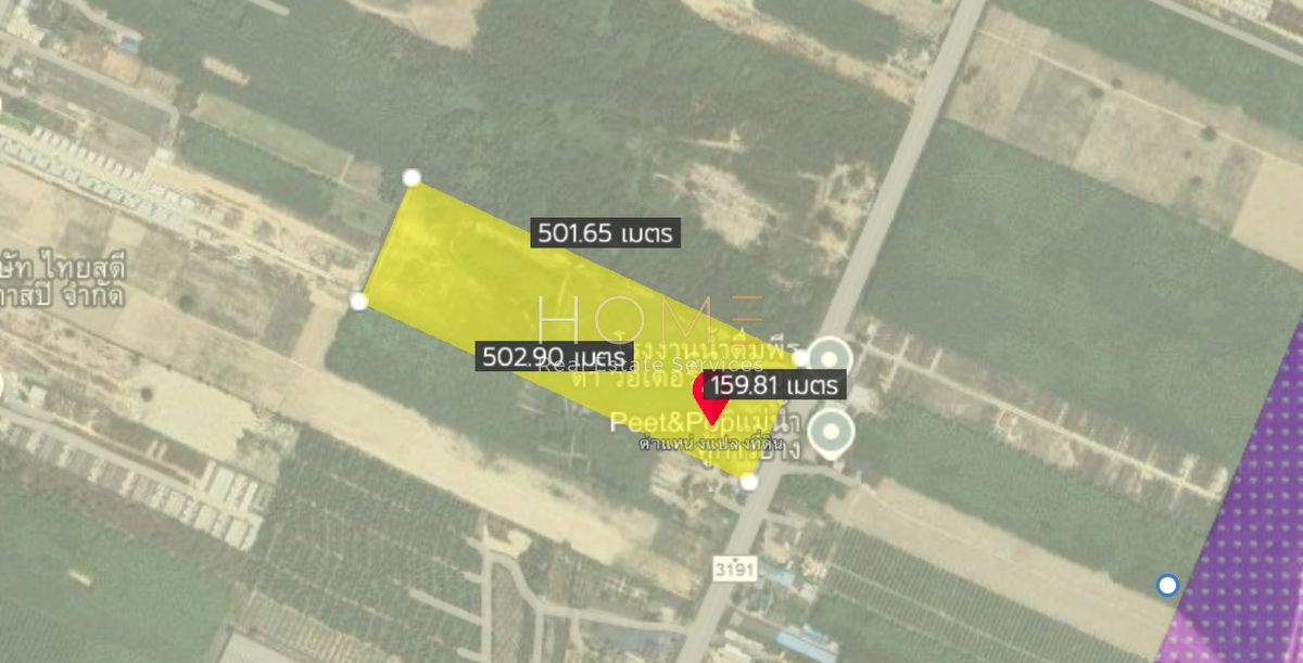 For SaleLandRayong : 🟨 Rayong land 50 rai, Ban Khai, next to Road 3191 🟨 (FOR SALE) NUT2106
