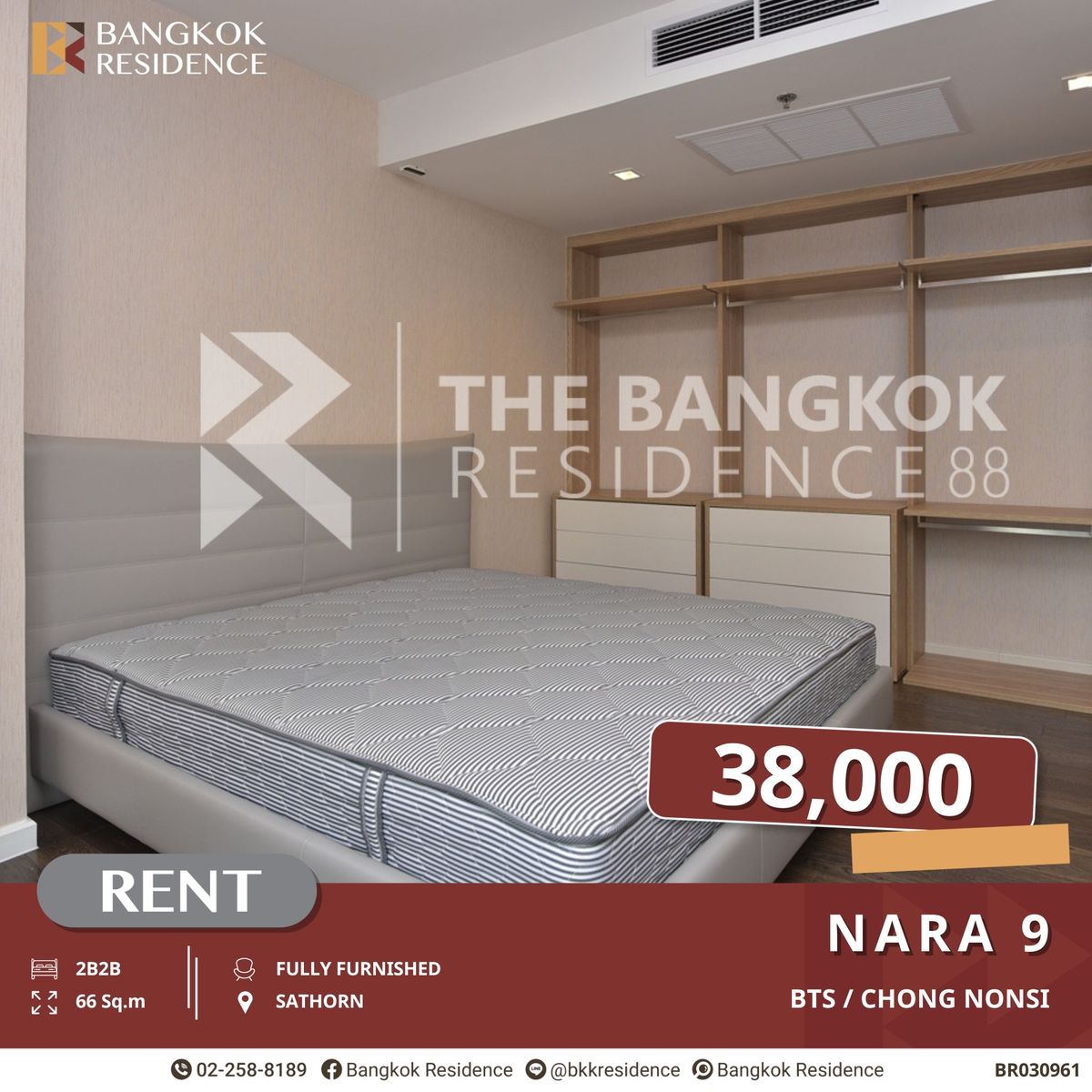 For RentCondoSathorn, Narathiwat : For Rent! Nara 9, Prime Silom-Sathorn Location near BTS Chong Nonsi