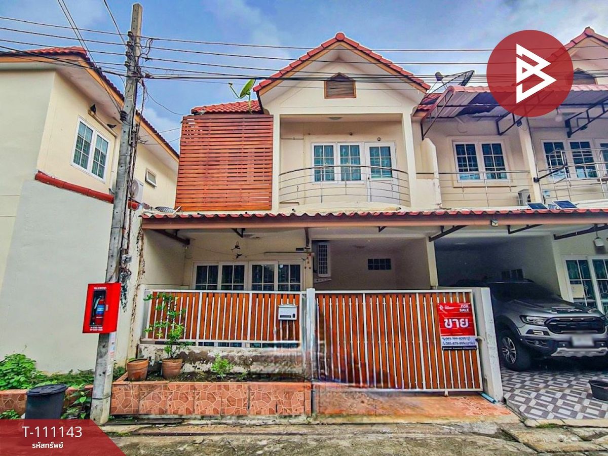 For SaleTownhomeSamut Prakan,Samrong : Townhouse for sale Fueng Fa Village Villa 15, Phraeksa Samut Prakan