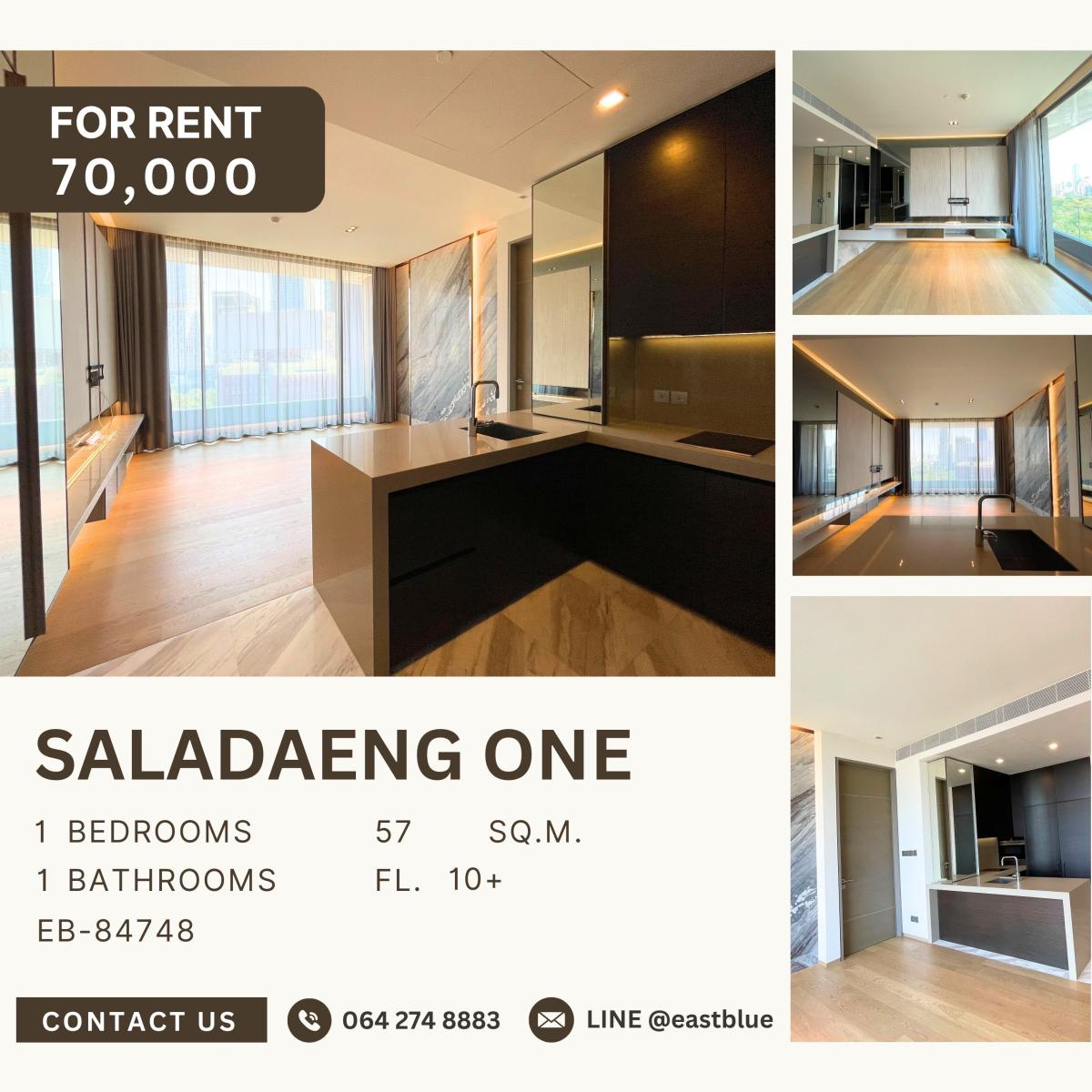 ให้เช่าคอนโดสีลม ศาลาแดง บางรัก : Saladaeng One, 1 bed, 70000 per month