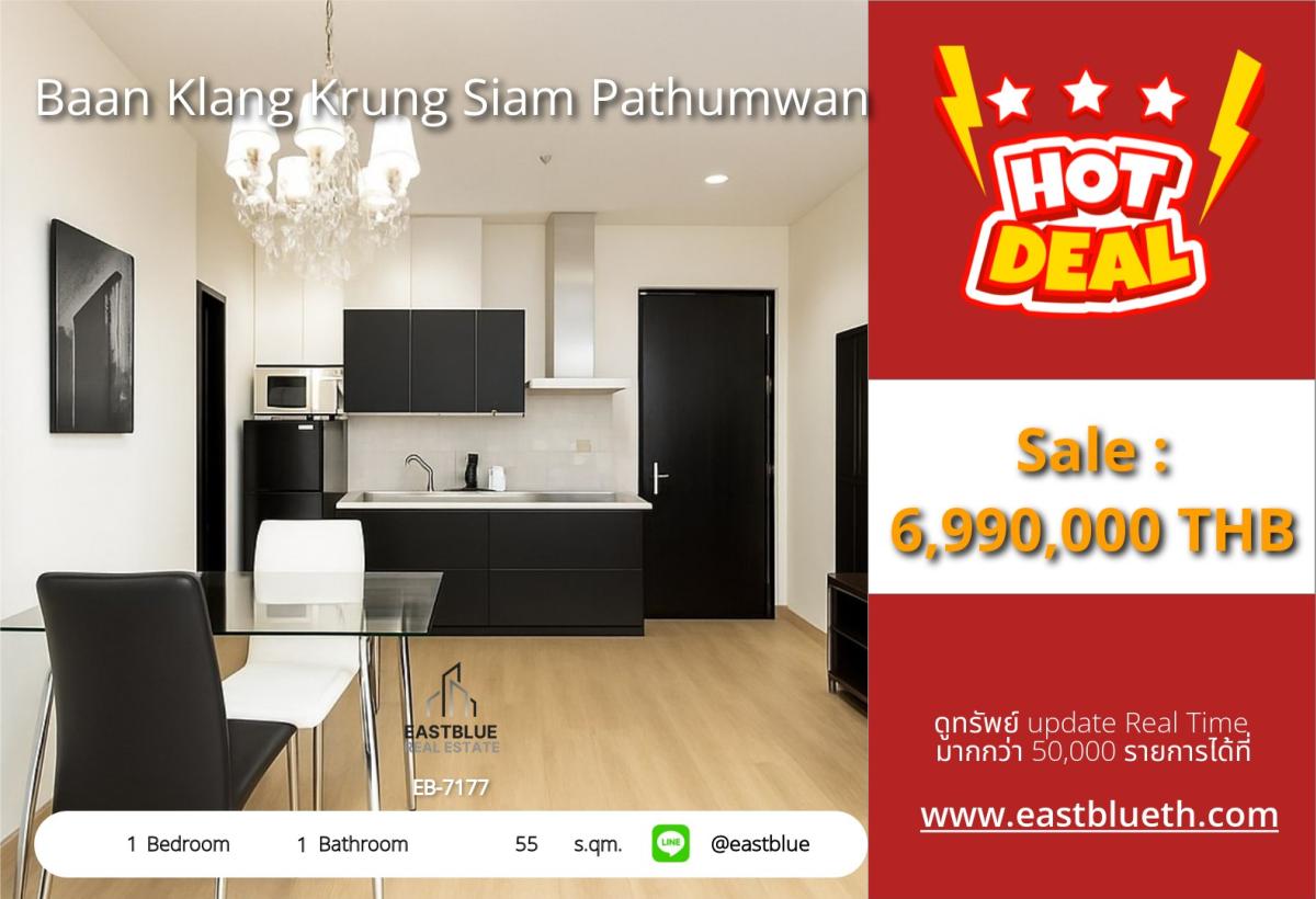 For SaleCondoRatchathewi,Phayathai : Condo in the heart of Ratchathewi, 55 sqm, price 7 millionNear BTS, fully equipped with amenities!