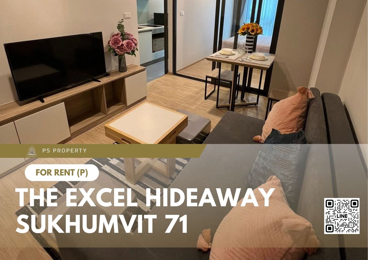 ให้เช่าคอนโดอ่อนนุช อุดมสุข : ให้เช่า ✨ The Excel Hideaway Sukhumvit 71 ✨ เฟอร์นิเจอร์ และ เครื่องใช้ไฟฟ้าครบ ใกล้ BTS พระโขนง