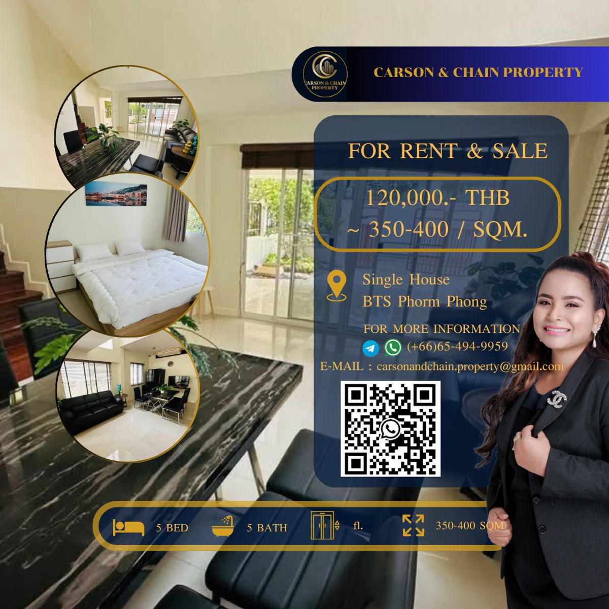 ให้เช่าบ้านสุขุมวิท อโศก ทองหล่อ : Single House