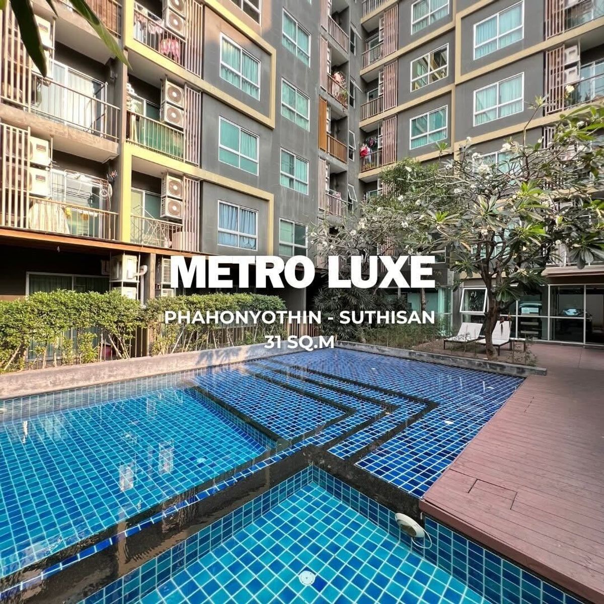 ให้เช่าคอนโดสะพานควาย จตุจักร : ให้เช่าคอนโด Metroluxe พหลโยธิน-สุทธิสาร ใกล้รถไฟฟ้า BTS สะพานควาย และ Mrt สุทธิสาร 🏙️✨