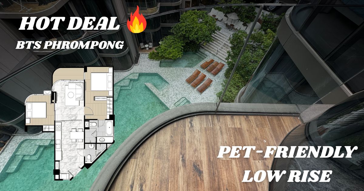 For RentCondoSukhumvit, Asoke, Thonglor : 🔥 Price lower than the market 🔥  Luxurious animal raising condo near BTS Phrom Phong 600 meters