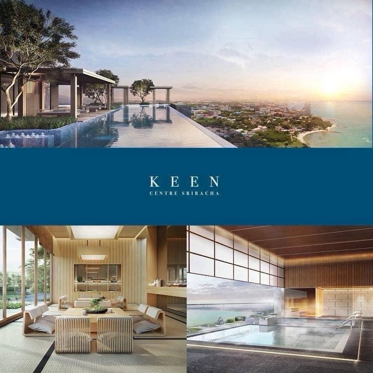 For RentCondoSriracha Laem Chabang Ban Bueng : Condo for Rent: KEEN CENTRE SRIRACHA
シティビュー＆海風が心地よい北向きの部屋
賃貸コンドミニアム：KEEN CENTRE SRIRACHA