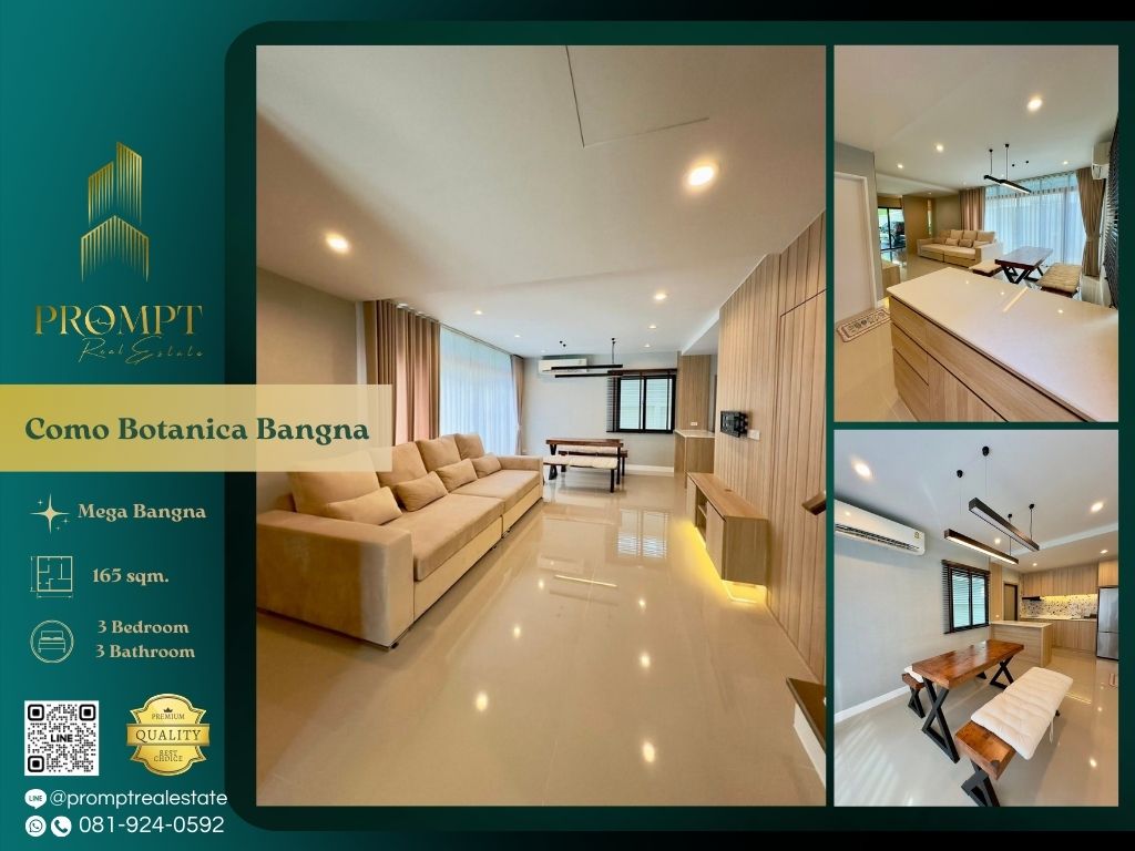 For RentHouseBangna, Bearing, Lasalle : CD03621 - Como Botanica Bangna  :  โคโม่ โบทานิก้า บางนา - Mega Bangna, International School (SISB / TCIS / Concordian), Suvarnabhumi Airport