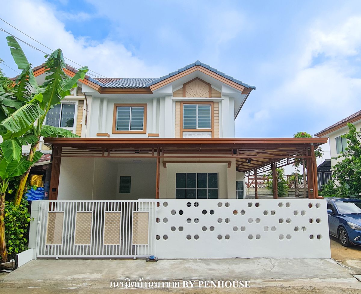 ขายทาวน์โฮมมีนบุรี-ร่มเกล้า : ขาย ทาวน์เฮ้าส์หลังมุม ใกล้รถไฟฟ้า มีรปภ.24ชั่วโมง มบ.พฤกษาวิลล์27 ถ.สามวา มีนบุรี สุวินทวงศ์ รีโนเวทใหม่ ต่อเติมเต็ม