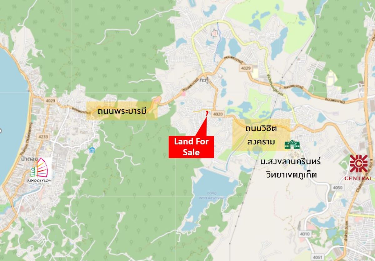 ขายที่ดินภูเก็ต : ที่ดินทำเลทอง ติดถนนบางทอง กะทู้ ภูเก็ต 💥 12-1-67 ไร่