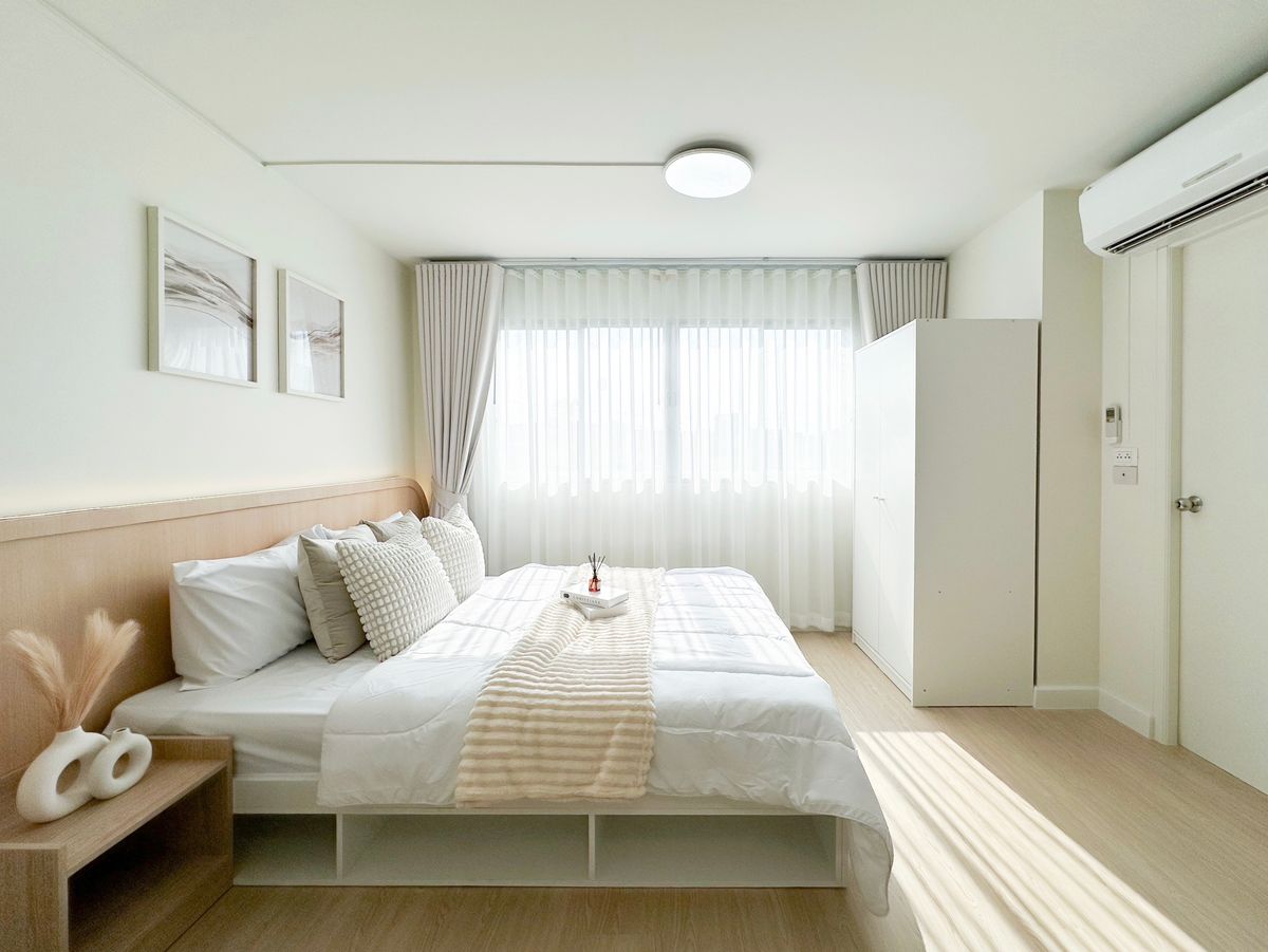 For SaleCondoLadprao101, Happy Land, The Mall Bang Kapi : Selling beautiful rooms !! Lumpini Center Ladprao111 (Lumpini Center Ladprao 111) and dragging the luggage in