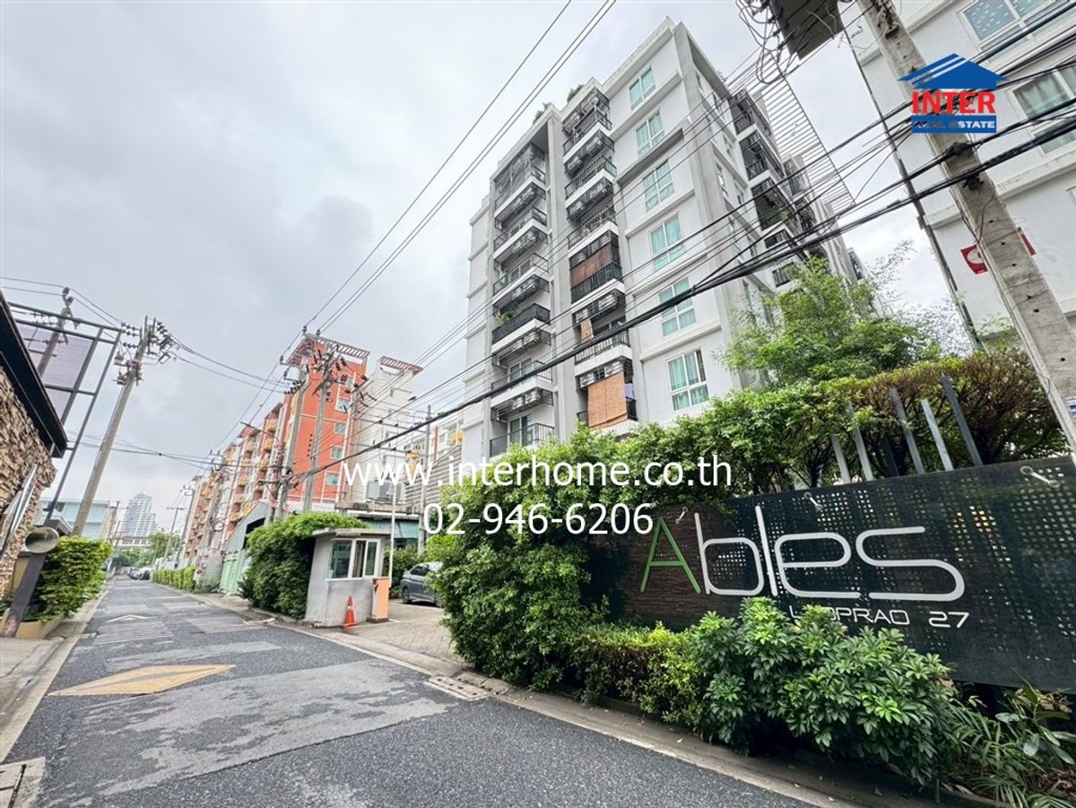 ขายคอนโดลาดพร้าว เซ็นทรัลลาดพร้าว : คอนโดมิเนียม 39.09 ตร.ม. เอเบิลส์ คอนโด ลาดพร้าว27 อาคารเอ ใกล้ รถไฟฟ้าMRTลาดพร้าว ซอยลาดพร้าว27 ถนนพหลโยธิน ถนนลาดพร้าว เขตจตุจักร กรุงเทพมหานคร