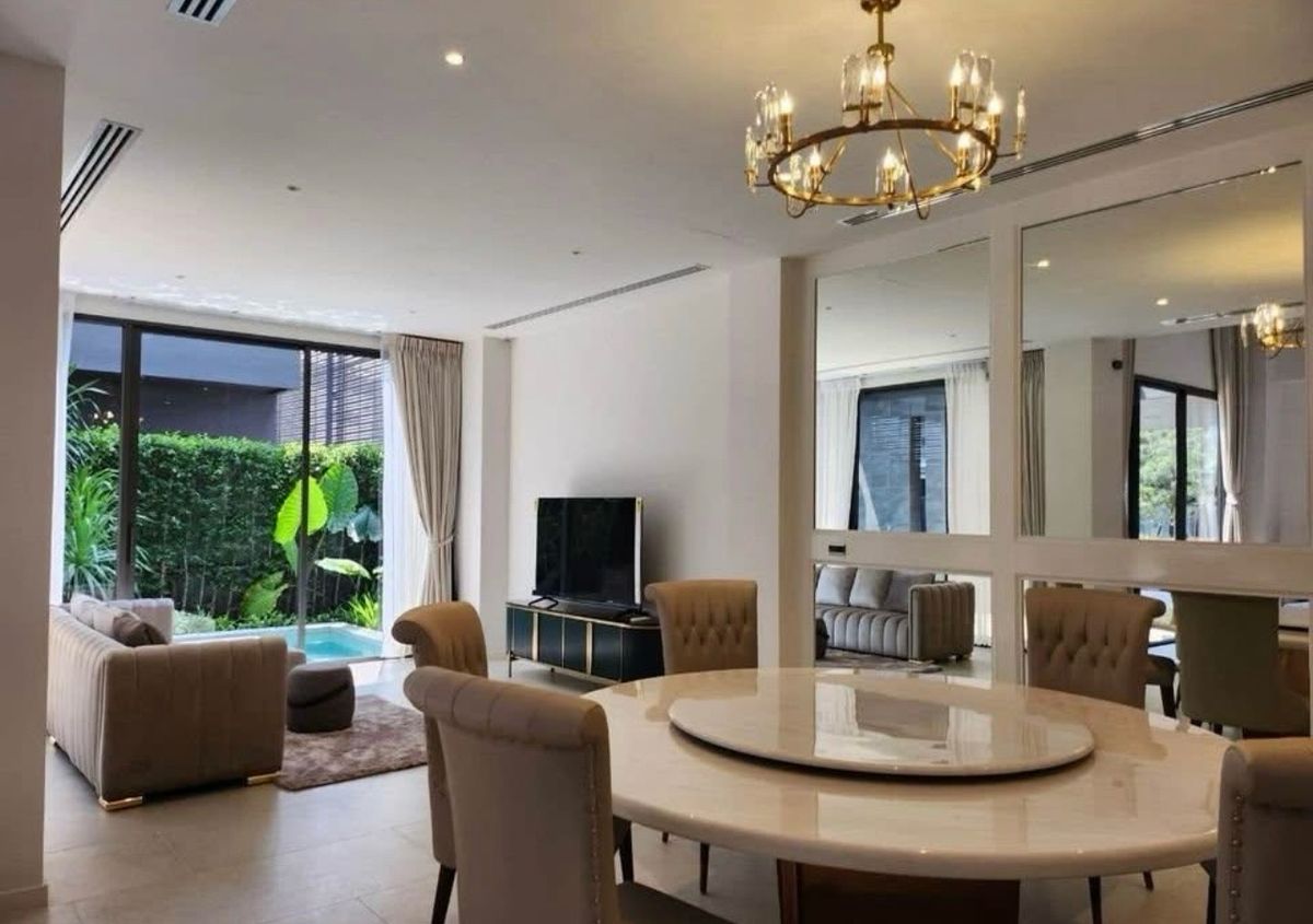 ให้เช่าบ้านพระราม 9 เพชรบุรีตัดใหม่ RCA : ให้เช่า Luxury house พร้อมสระว่ายน้ำส่วนตัว โครงการ บูก้าน เหม๋งจ๋าย-พระราม9 ขนาด 5 นอน 