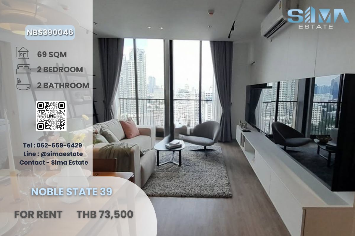 For RentCondoSukhumvit, Asoke, Thonglor : Rent ☁️NOPLLE State 39☁️ Beautiful room, complete electrical appliances The room is free, ready to move in. ☀️