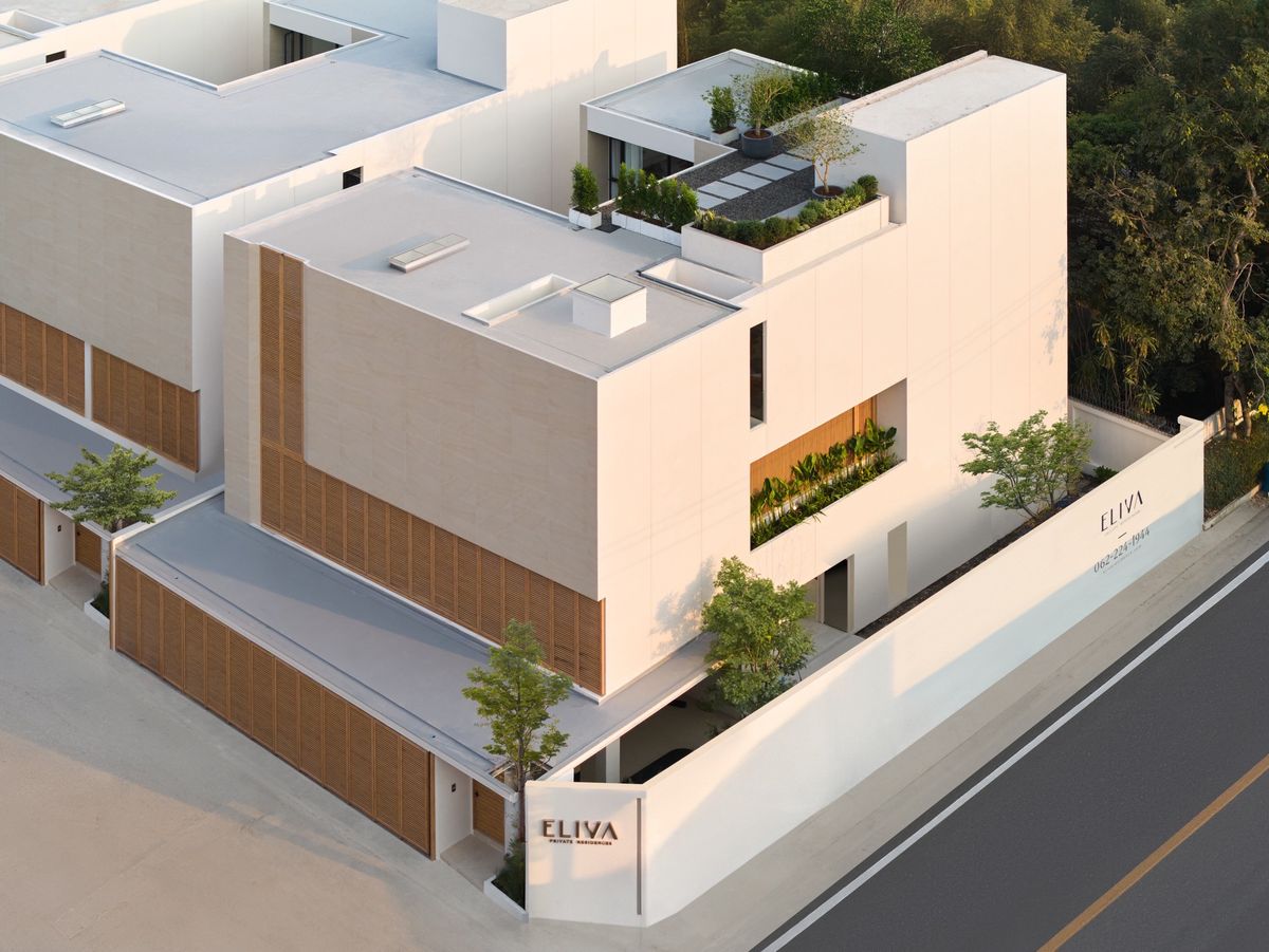 ขายบ้านเลียบทางด่วนรามอินทรา : ขายบ้านเดี่ยวหรู 3 ชั้นสไตล์ Mid Century Modern เป็นส่วนตัว เอลิวา ไพรเวท เรสซิเดนซ์ ฟังก์ชัน 4 ห้องนอน 6 ห้องน้ำ 2 ห้องอเนกประสงค์ 4 ที่จอดรถ 2 ห้องแม่บ้าน + สระว่ายน้ำส่วนตัว ใกล้ Central EastVille