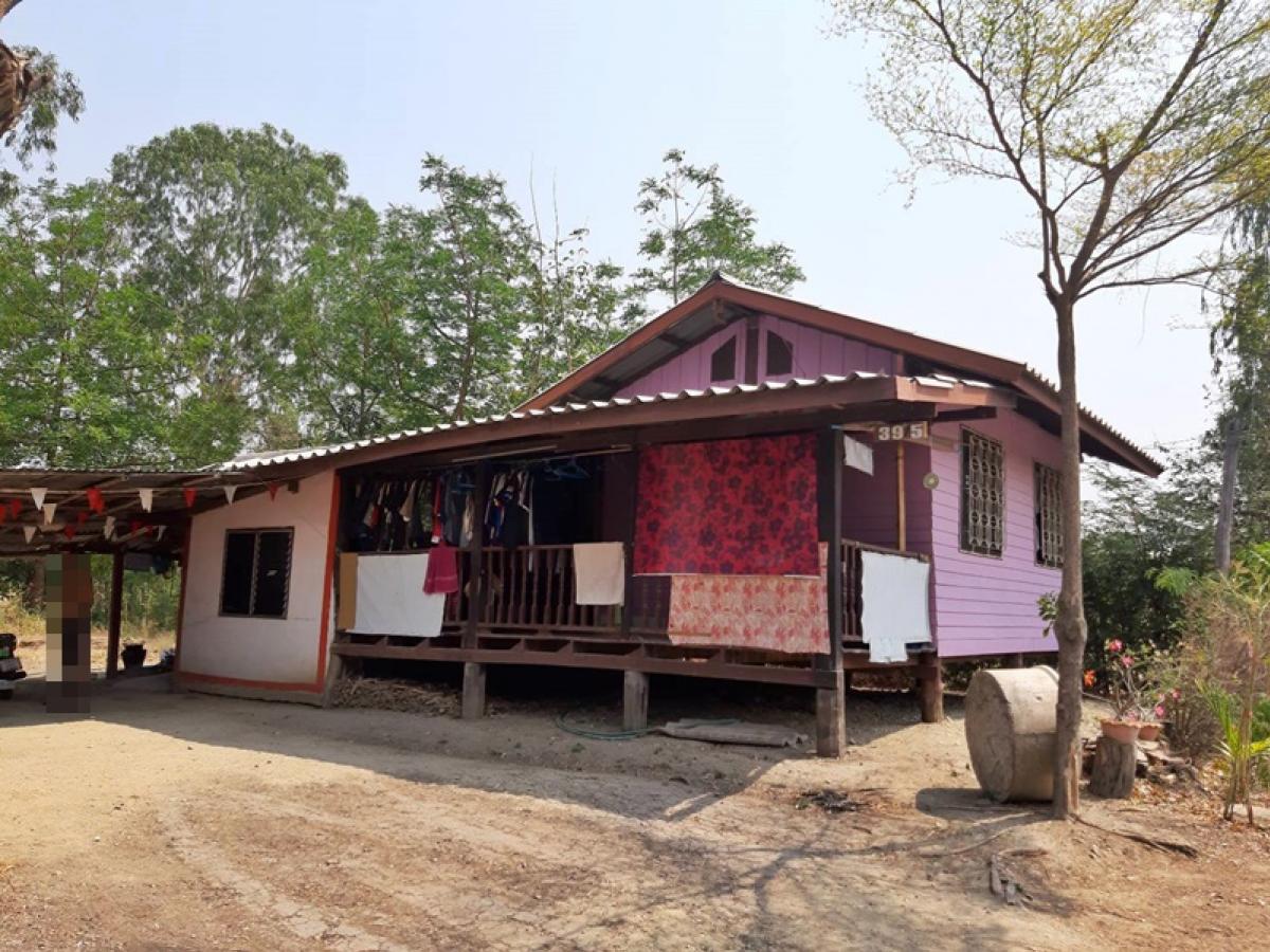 ขายบ้านลพบุรี : บ้านพักอาศัยไม้ใต้ถุนสูงชั้นเดียว ห่างจากถนนสายโคกสำโรง-ลพบุรี (ทล.1) ประมาณ 420 เมตร