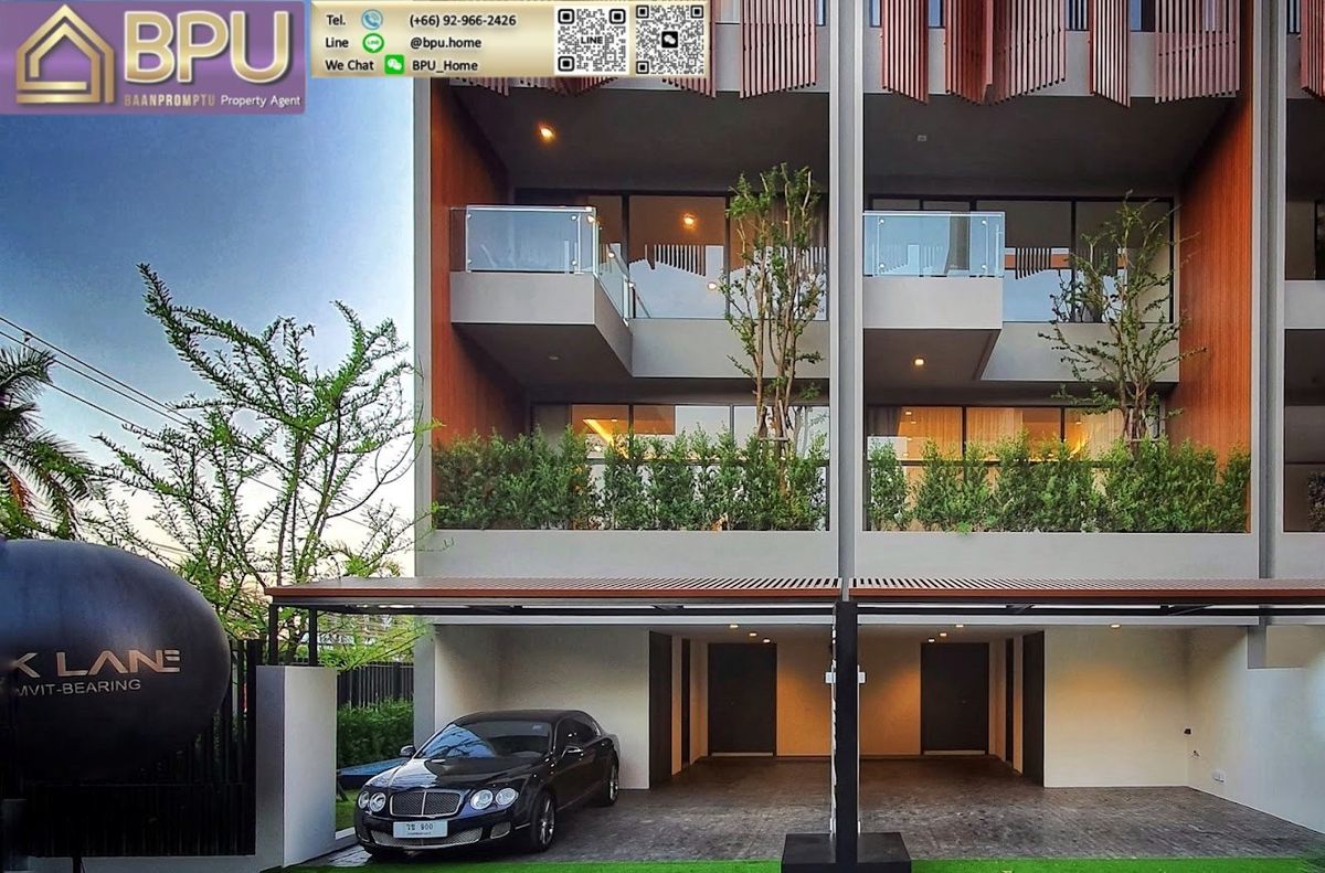 For RentTownhomeBangna, Bearing, Lasalle : ** 4 Bedrooms luxury town home for Rent ** The Park Lane Sukhumvit 105 