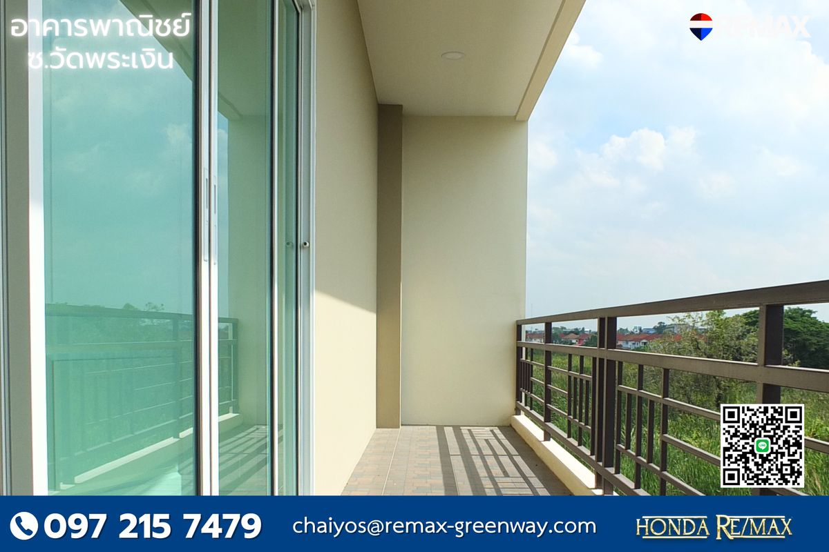 For SaleShop HouseRama5, Ratchapruek, Bangkruai : Commercial building for sale, 10 meters wide, next to the main road, Soi Wat Phra Ngern, trade location Topaz Terrace Project 29