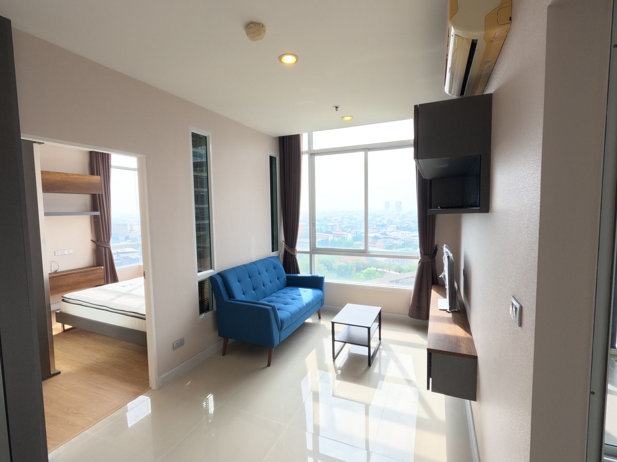 ให้เช่าคอนโดอ่อนนุช อุดมสุข : Condo The Sky Sukhumvit ห้องมุม 35 ตรม. ชั้น 17 ตึกA  ตึกสภาพดี ไม่มีความเสียหายจากแผ่นดินไหวที่ผ่านมา
