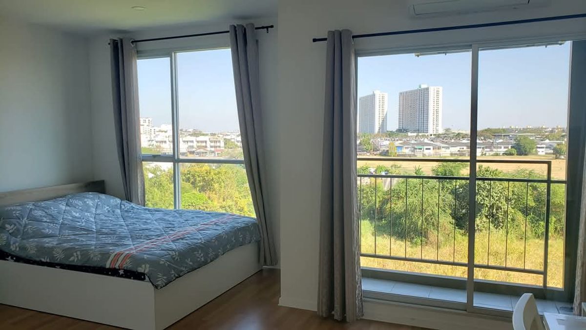 For RentCondoBangna, Bearing, Lasalle : 7,500 BAHT/Month, Lumpini Place Bangna Km.3 (Corner Room)