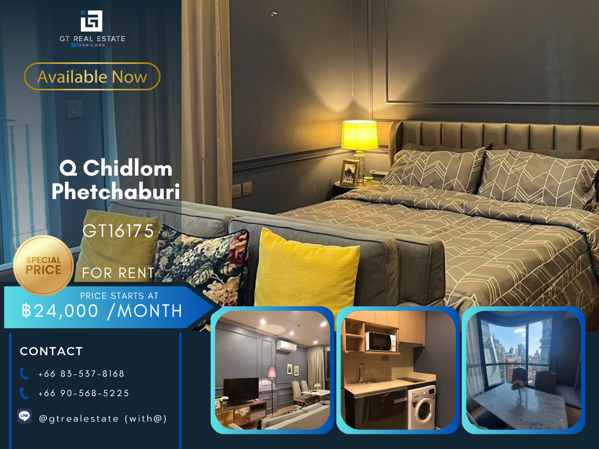 CondoRatchathewi,Phayathai : 💎 GT16175 | Condo Q Chidlom–Phetchaburi, convenient travel, near BTS, shuttle available, fully furnished. Ready to move in immediately