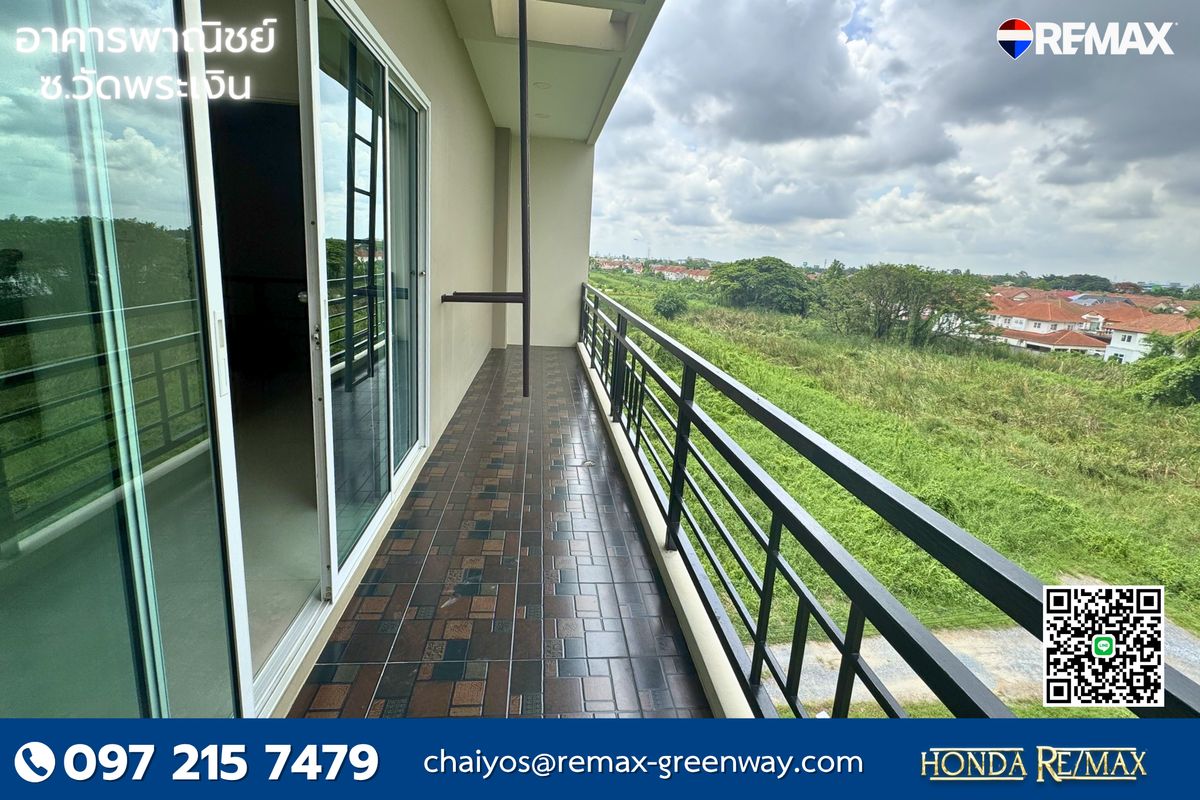 For SaleShop HouseRama5, Ratchapruek, Bangkruai : Commercial building for sale, 10 meters wide, next to the main road, Soi Wat Phra Ngern, trade location Topaz Terrace Project 29