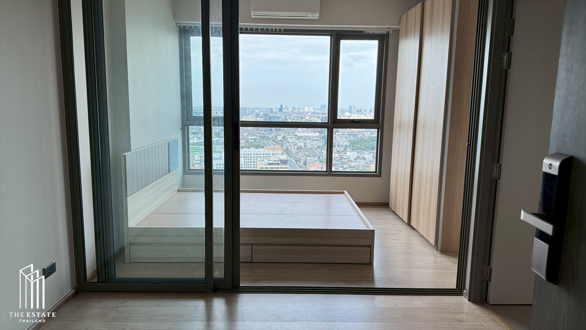 ขายคอนโดท่าพระ ตลาดพลู วุฒากาศ : For sale Whizdom Station Ratchada-Thapra วิวฝั่งตลาดพลู ชั้นสูงมีสวนย่อม 28.02 sq.m. 1 bedroom @3.6MB