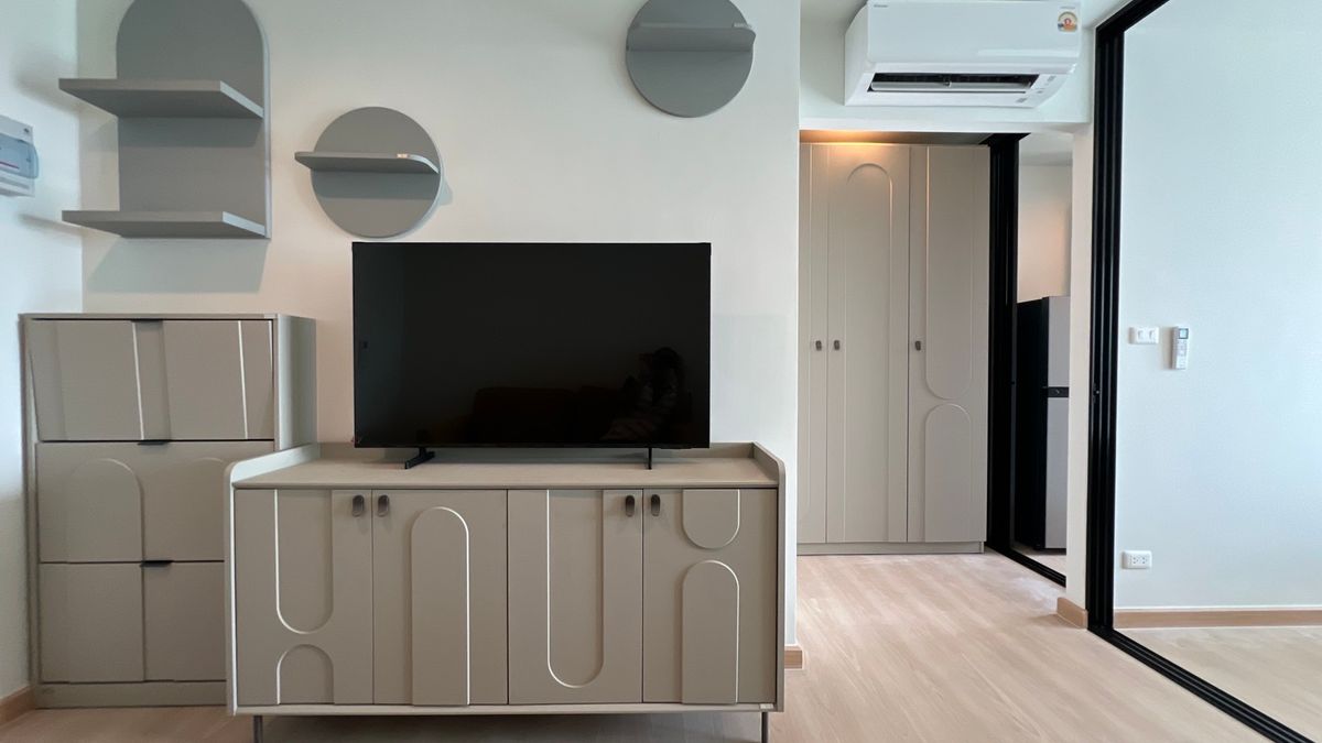 For RentCondoPathum Thani,Rangsit, Thammasat : Rent a Terra Residence north, Thammasat view 1BED, size 30 sqm. (The new room has never been).