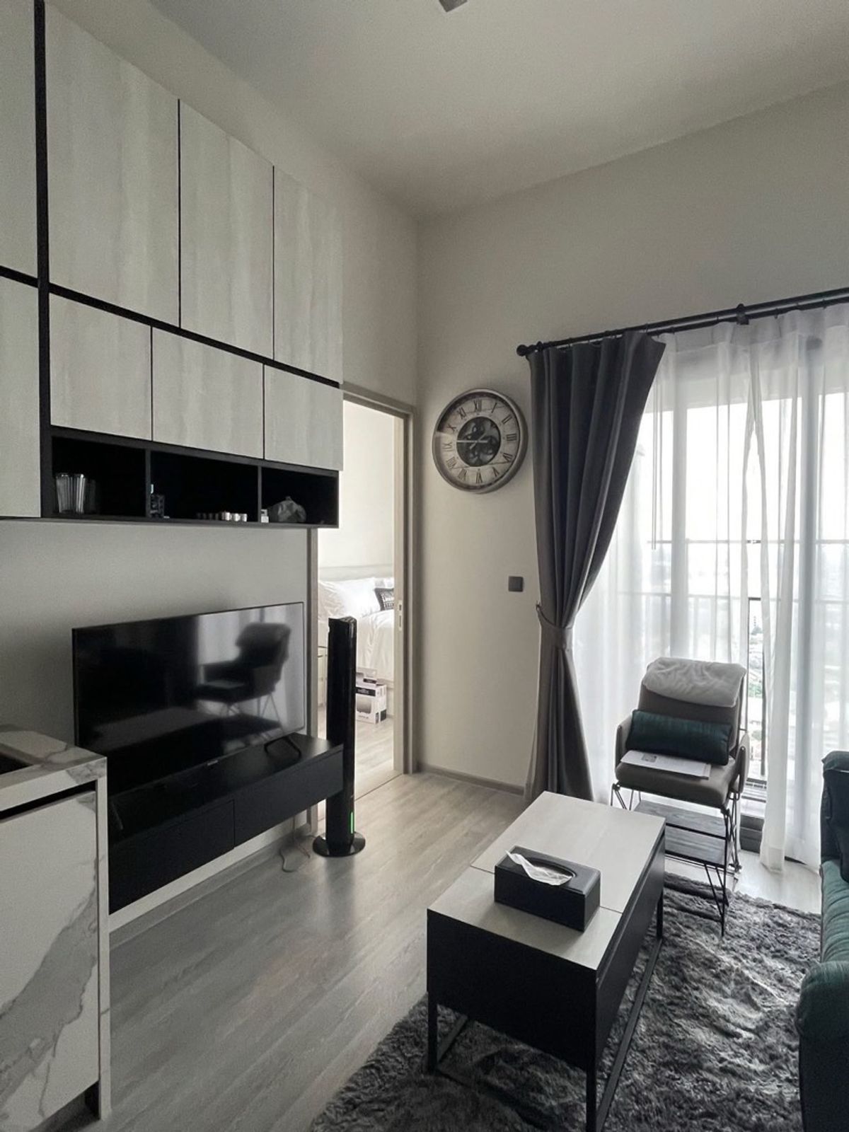 For RentCondoOnnut, Udomsuk : Rent The Line Sukhumvit 101, 1 bedroom, 1 bathroom, 28 sqm. Floor 24, price 18,000 baht