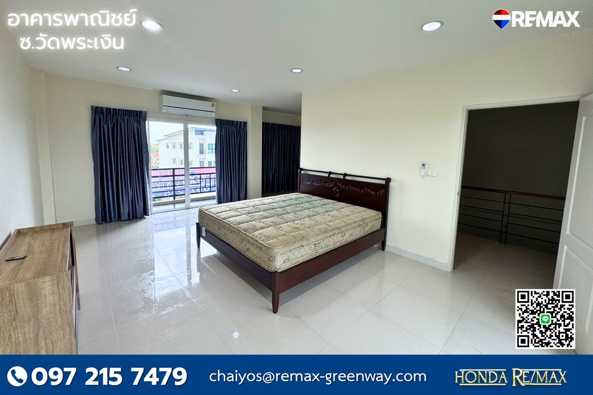 For SaleShop HouseRama5, Ratchapruek, Bangkruai : Commercial building for sale, 10 meters wide, next to the main road, Soi Wat Phra Ngern, trade location Topaz Terrace Project 29