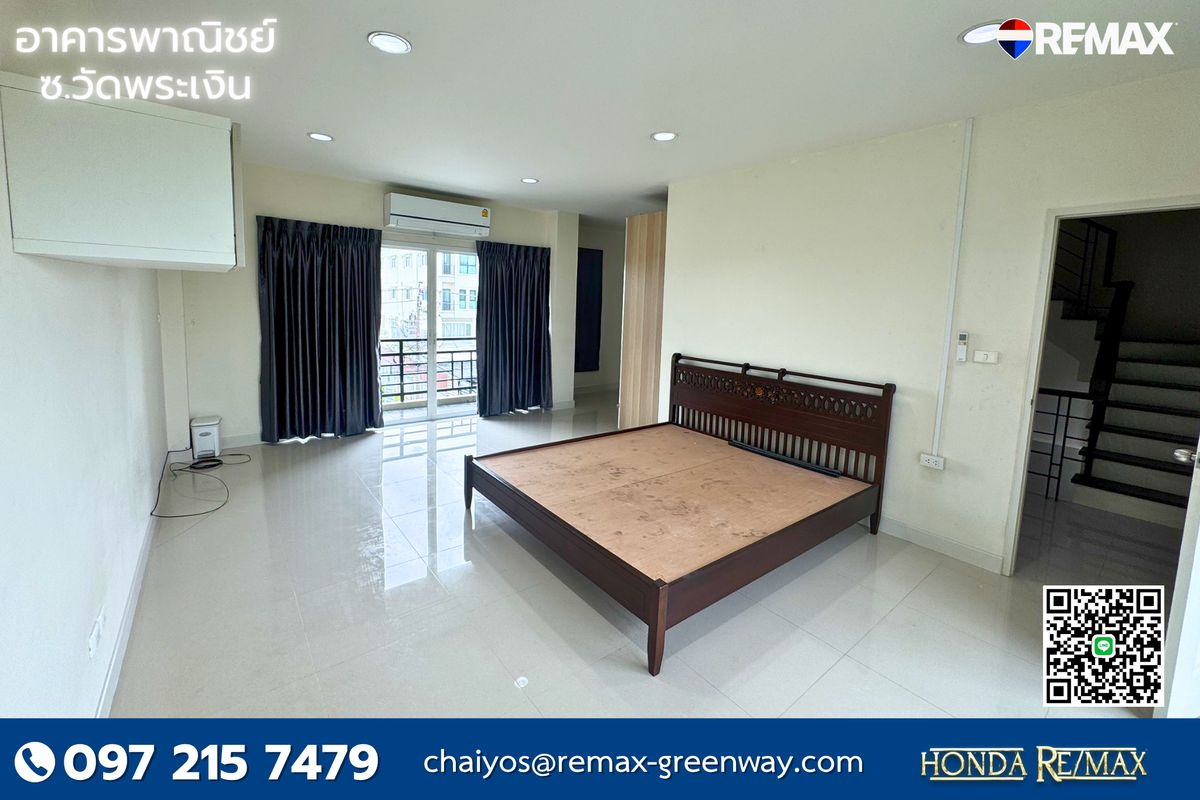 For SaleShop HouseRama5, Ratchapruek, Bangkruai : Commercial building for sale, 10 meters wide, next to the main road, Soi Wat Phra Ngern, trade location Topaz Terrace Project 29